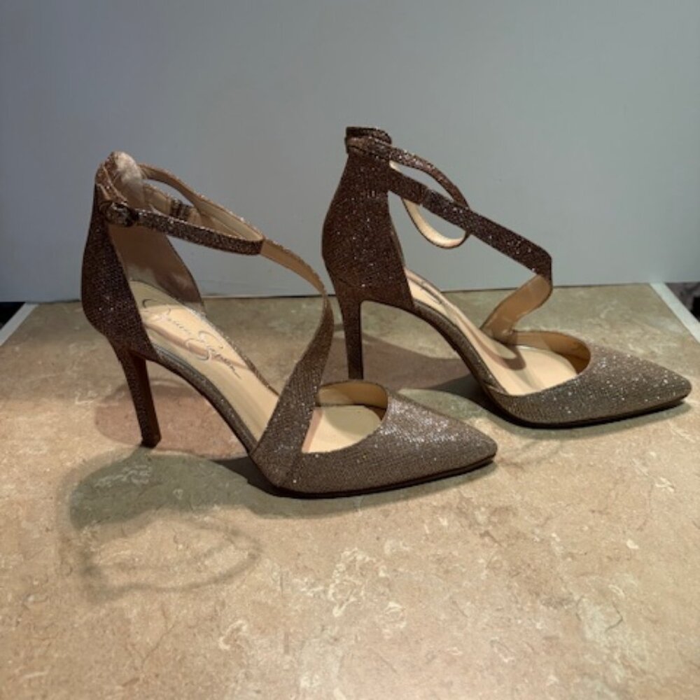 Jessica Simpson metallic Castana ombre heels